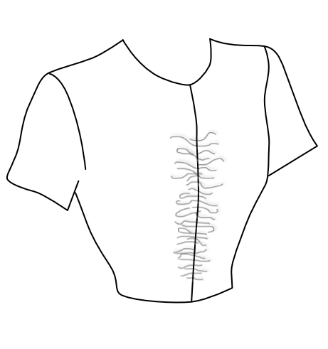 Gathered Center Front Bodice Sewn