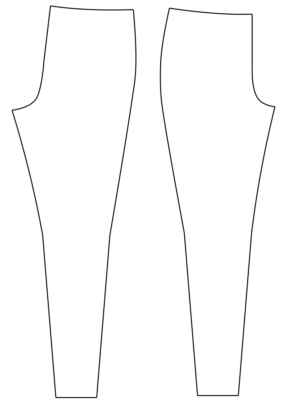Leggings Pattern Outline